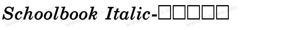 Schoolbook Italic字体转换